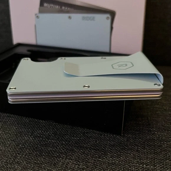 Ridge RFID Blocking Wallet w/Money Clip, Sea Glass, NIB, NWT - Picture 7 of 9